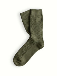 LINK COLLECTION Duo Olive Green Socks