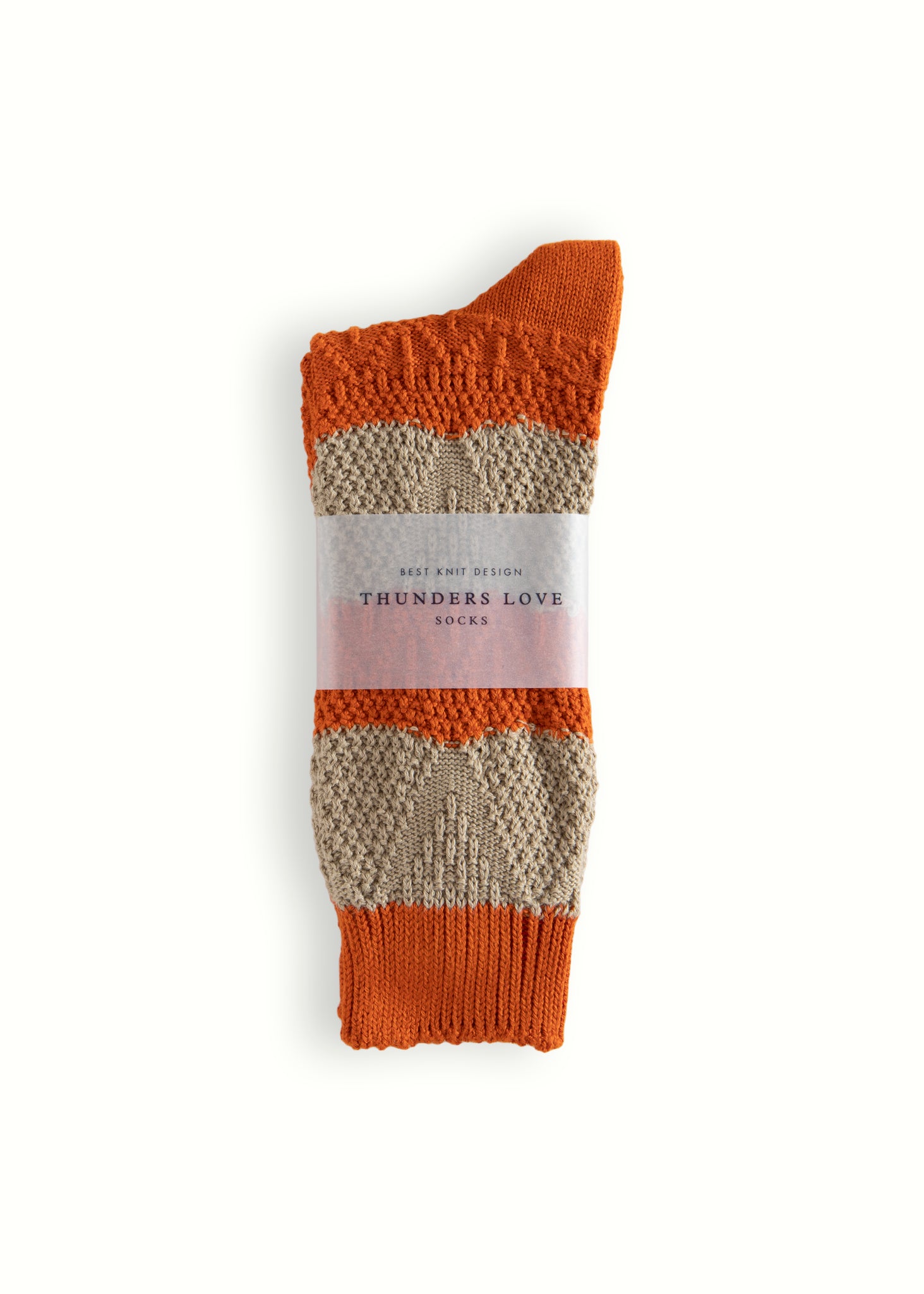 Thunders Love Link Striped Orange Socks