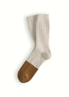 MARINE COLLECTION Cotton Duplo Raw White & Camel Socks
