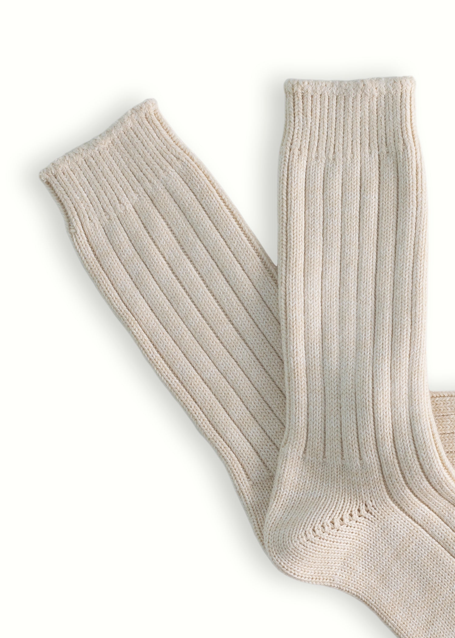 Thunders Love Marine Cotton Duplo Raw White And Camel Socks