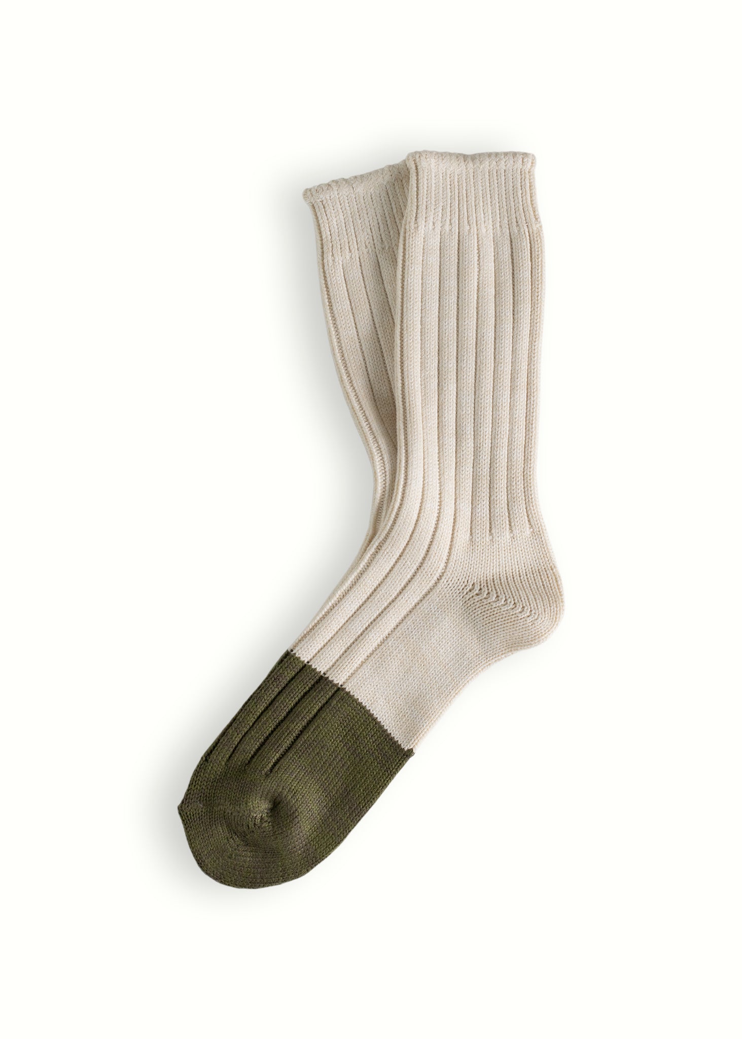 Thunders Love Marine Cotton Duplo Raw White And Green Socks