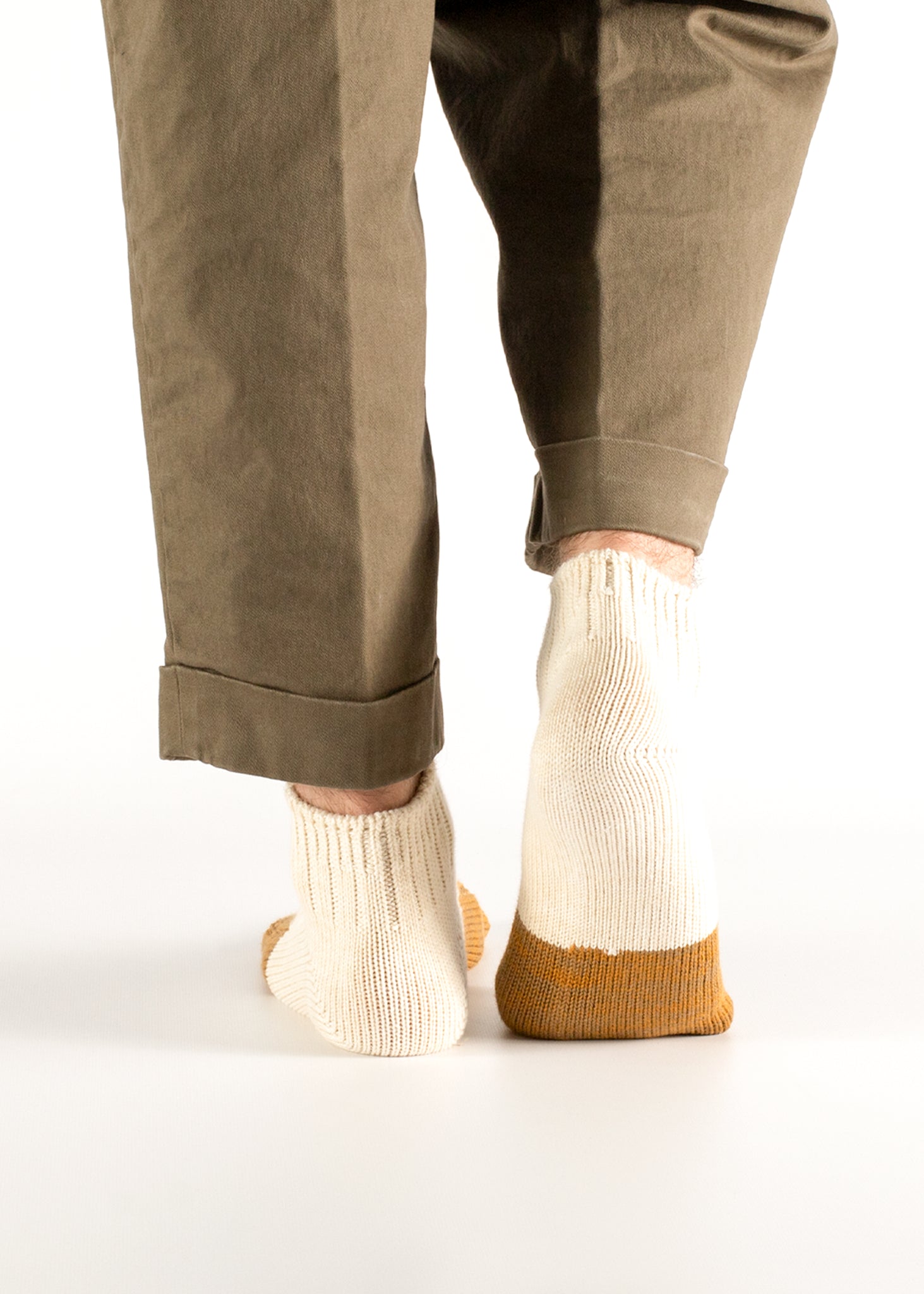 Thunders Love Marine Cotton Duplo Short Raw White And Camel Socks