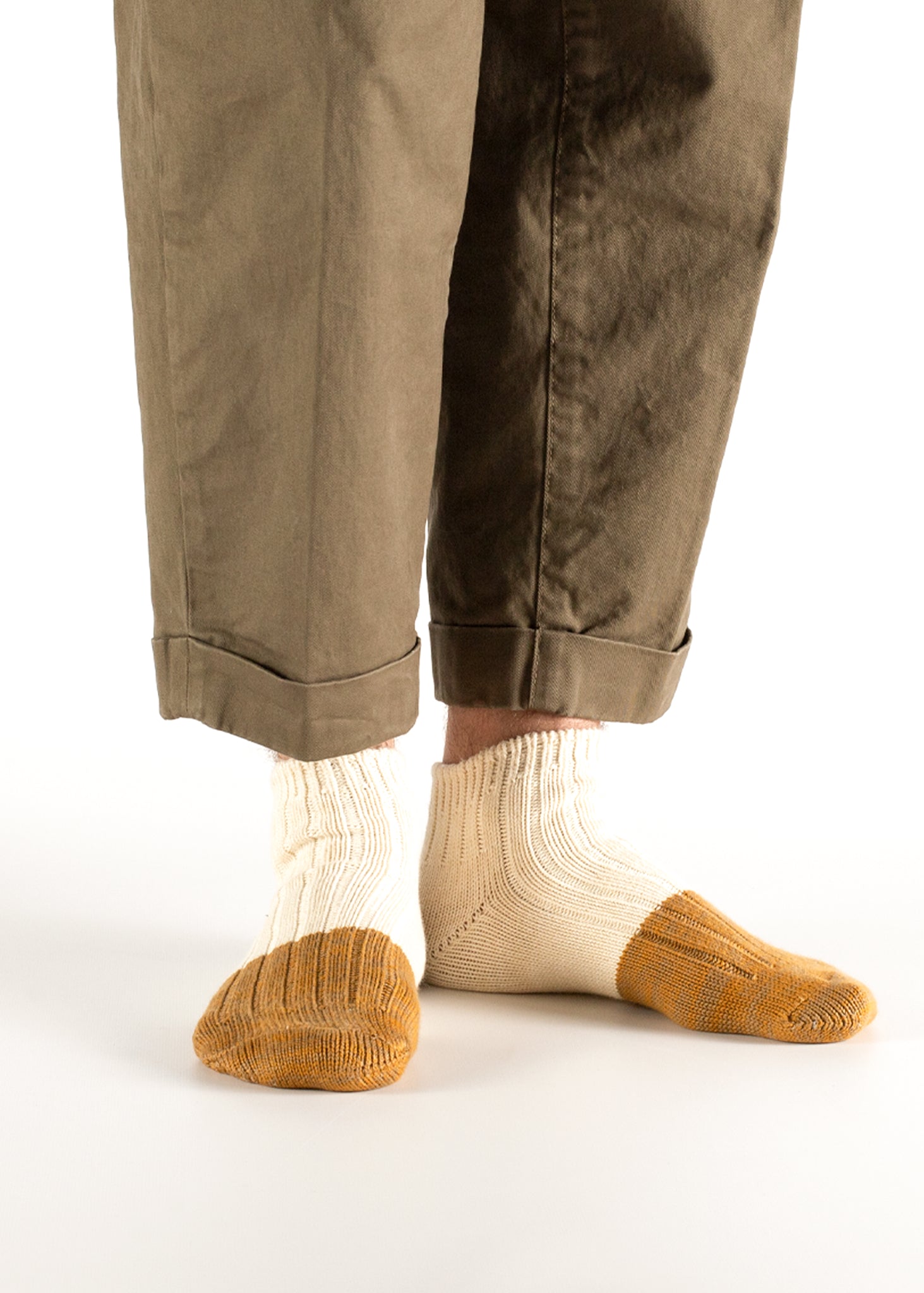 Thunders Love Marine Cotton Duplo Short Raw White And Camel Socks