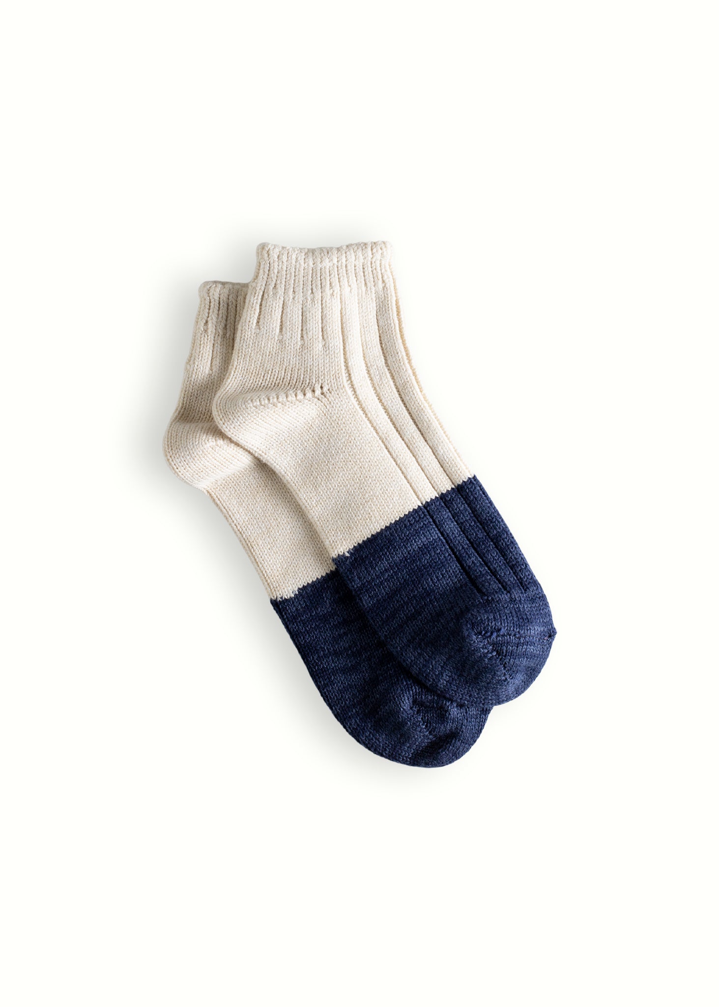 Thunders Love Marine Cotton Duplo Short Raw White And Navy Socks