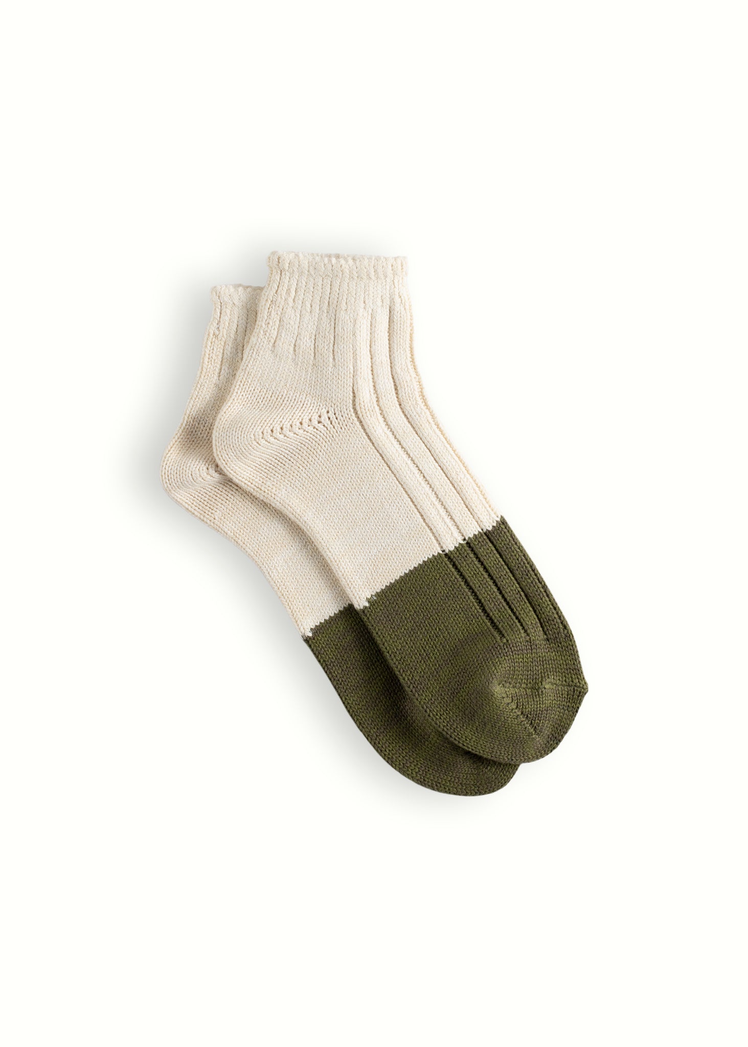 Thunders Love Marine Cotton Duplo Short Raw White And Green Socks