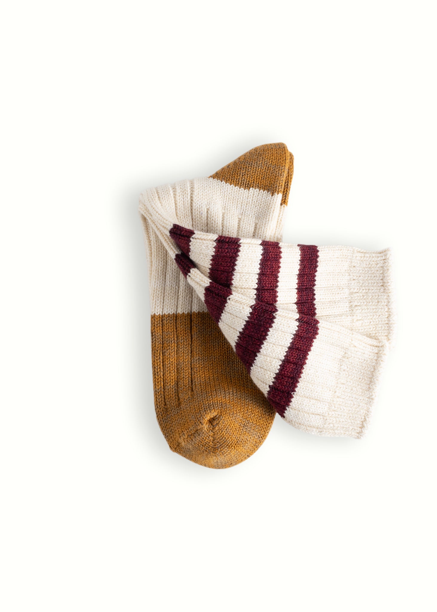 Thunders Love Marine Cotton Striped Burgundy Socks