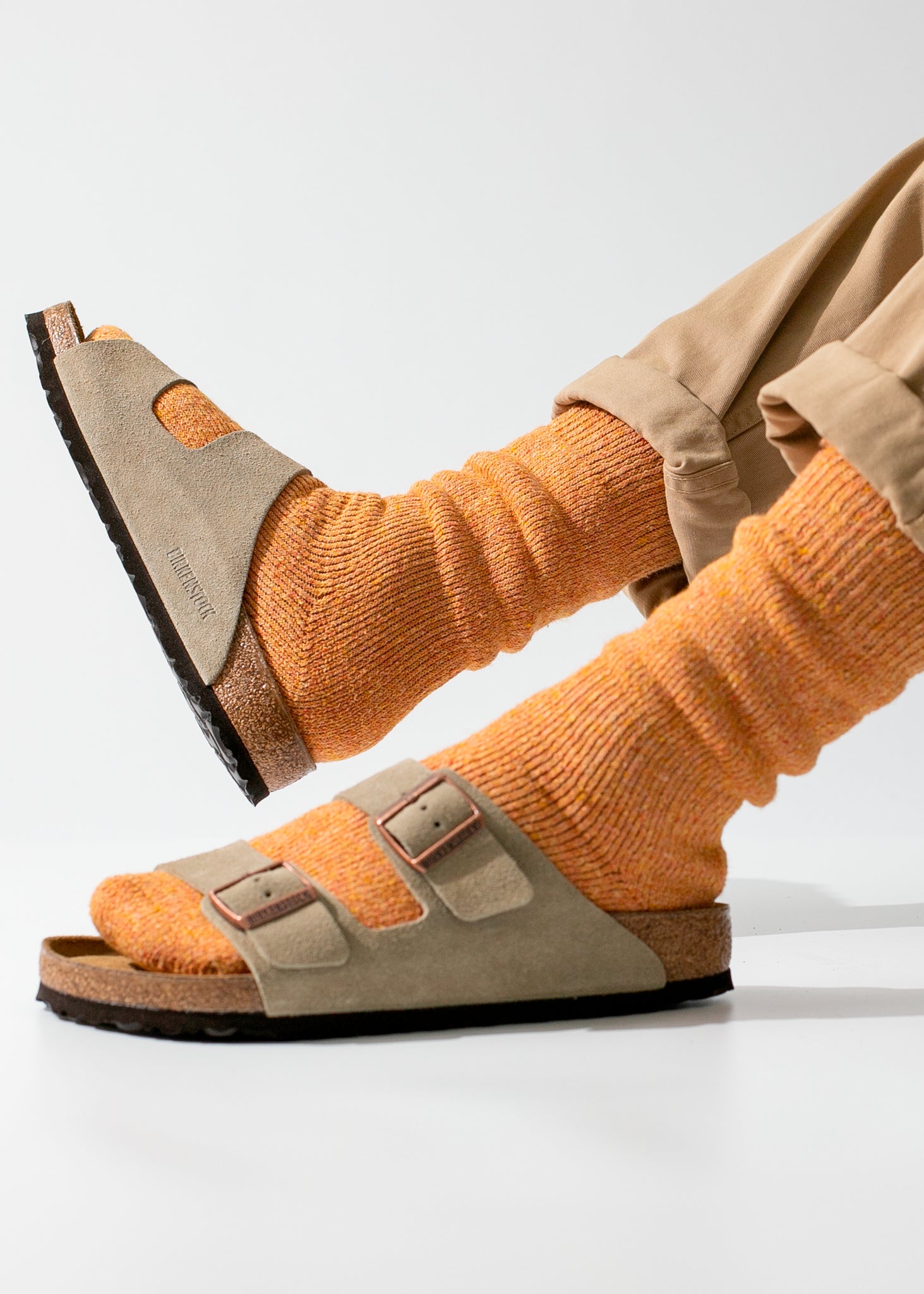 Thunders Love Outdoor Recycled Wool Orange Socks