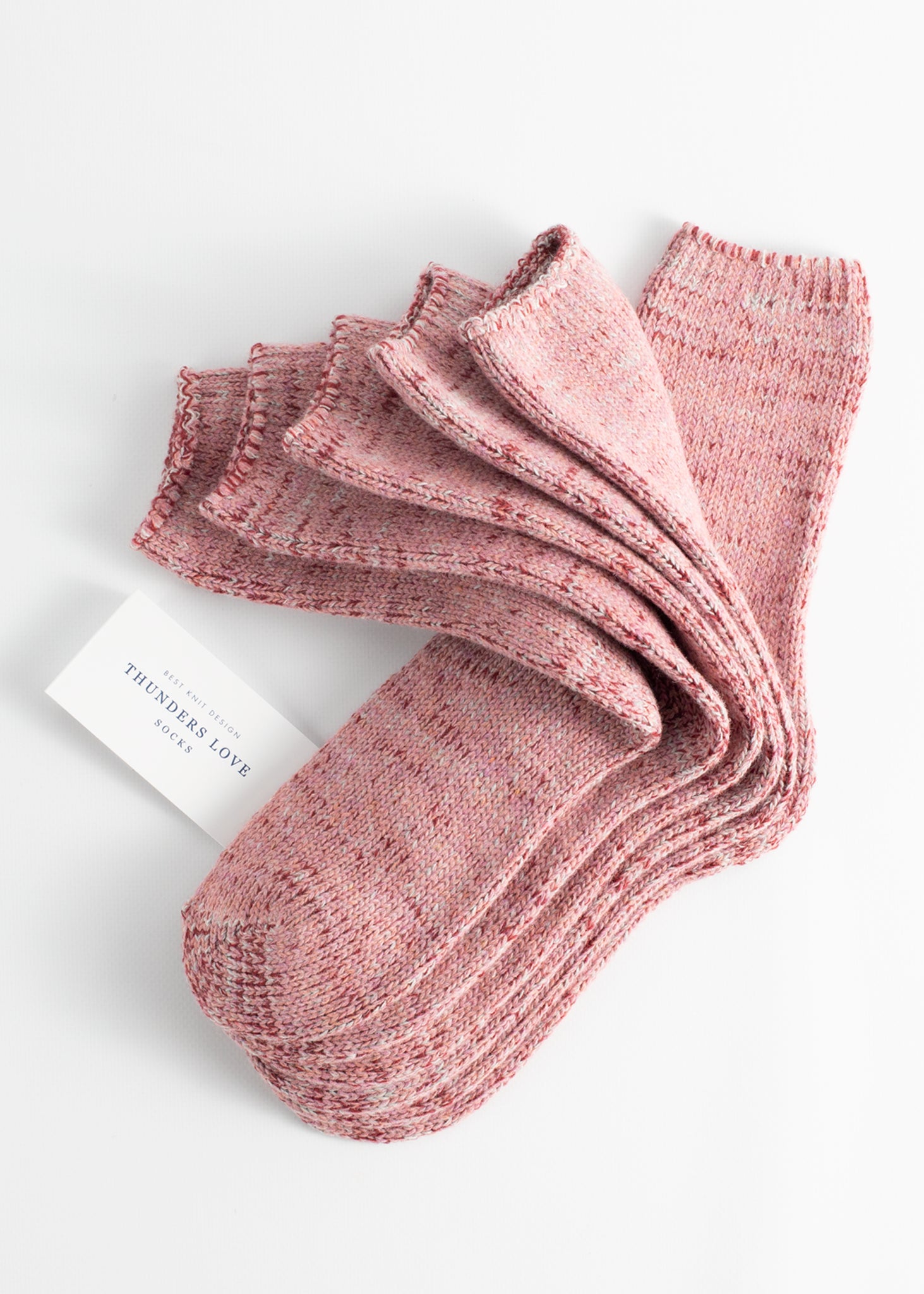 Thunders Love Wool Recycled Pale Pink Socks