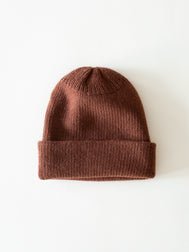 WOOL COLLECTION Solid Brown Beanie
