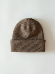 WOOL COLLECTION Solid Camel Beanie