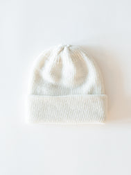 WOOL COLLECTION Solid White Beanie