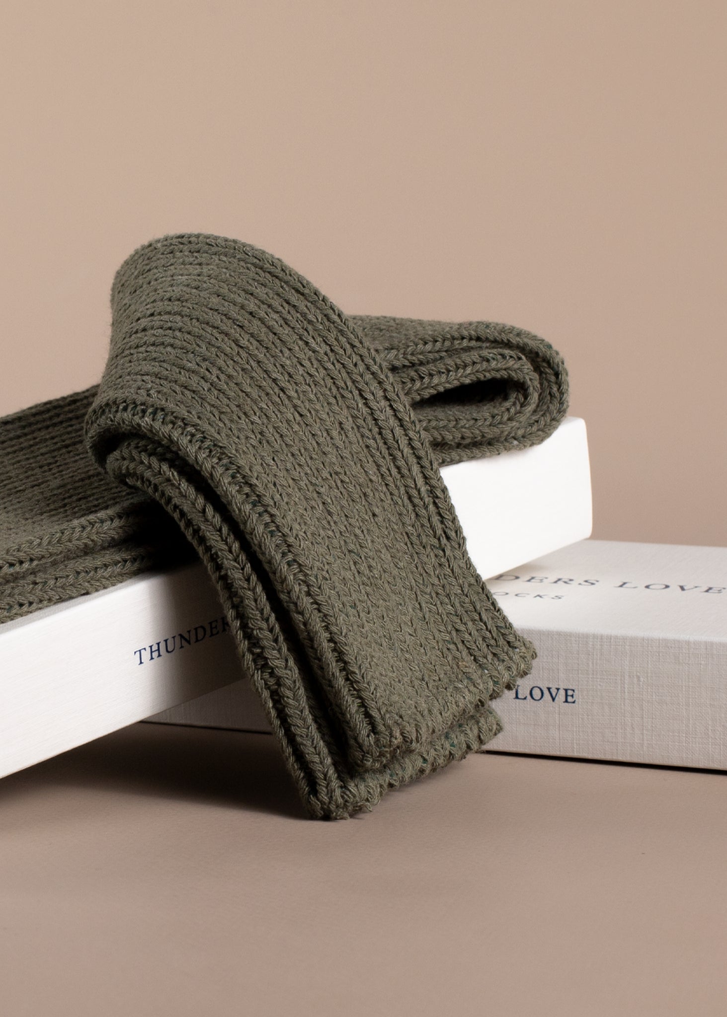 Thunders Love Color Block Classic Army Green Socks