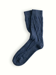 WOOL COLLECTION Braid Blue Socks