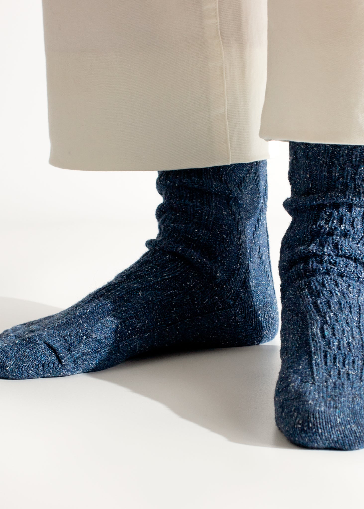 Thunders Love Wool Braid Blue Socks