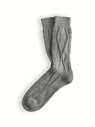 WOOL COLLECTION Braid Grey Socks