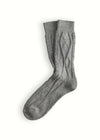 WOOL COLLECTION Braid Grey Socks