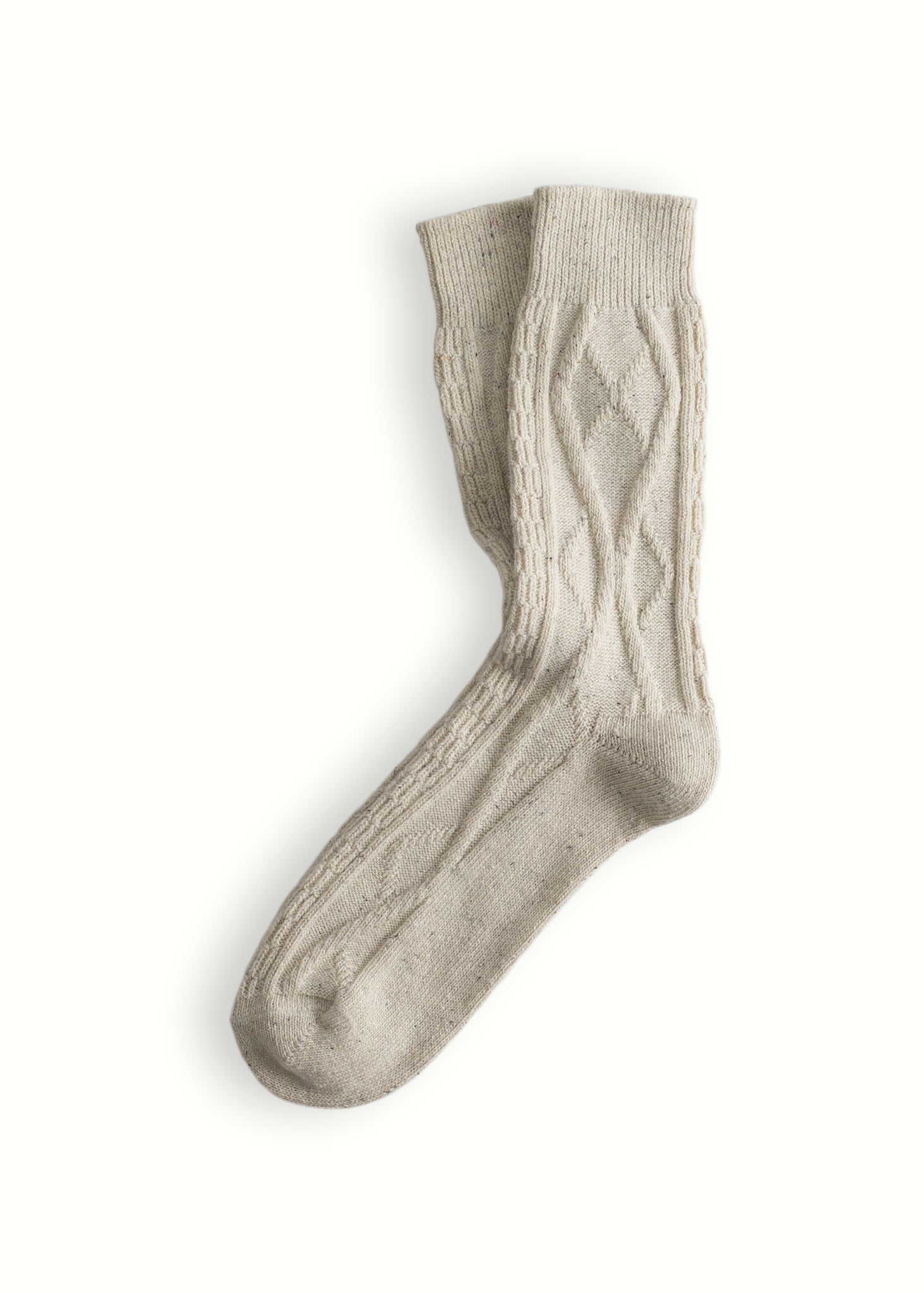 Thunders Love Wool Braid Raw White Socks