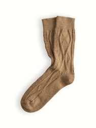 WOOL COLLECTION Braid Sand Socks
