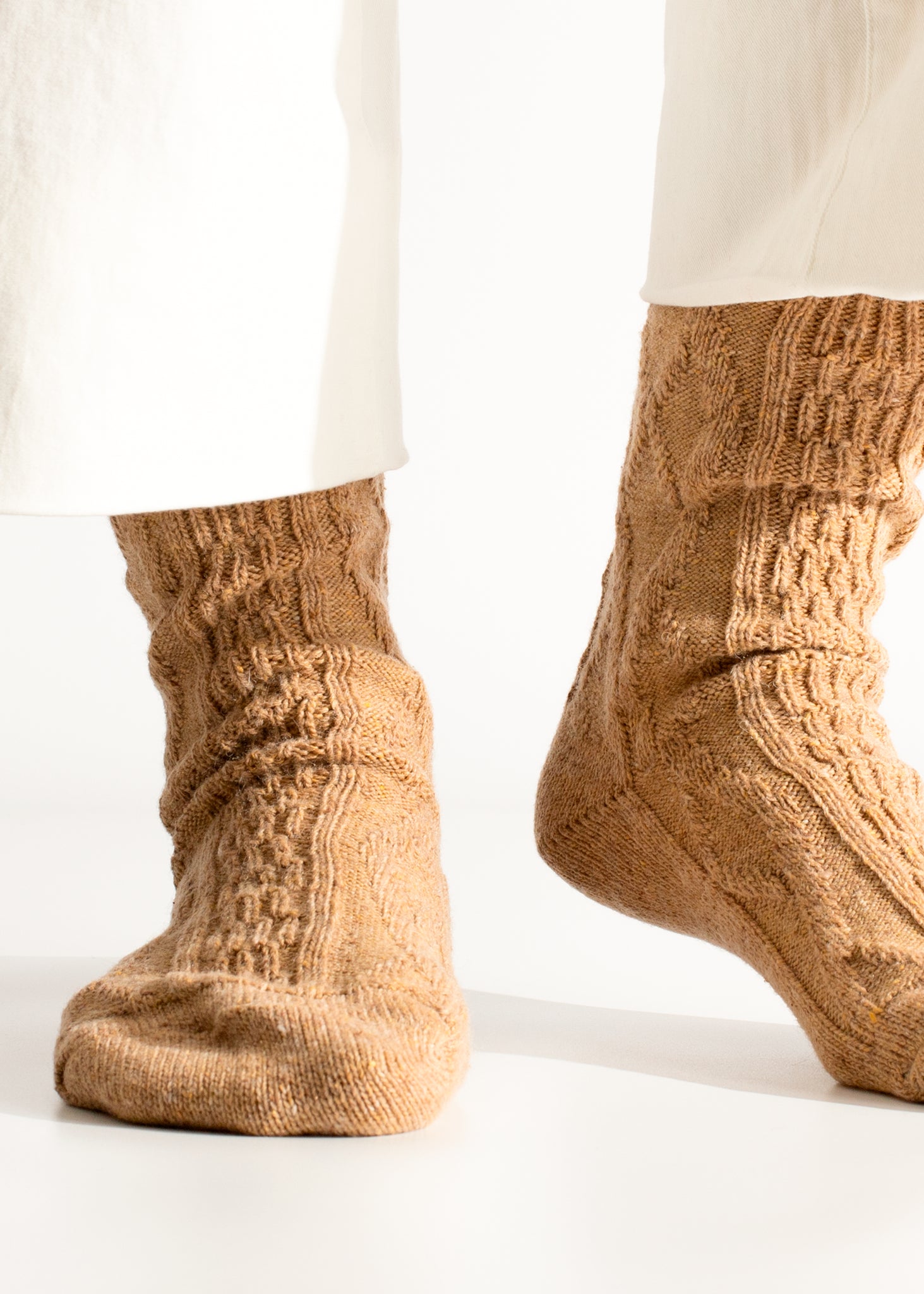 Thunders Love Wool Braid Sand Socks