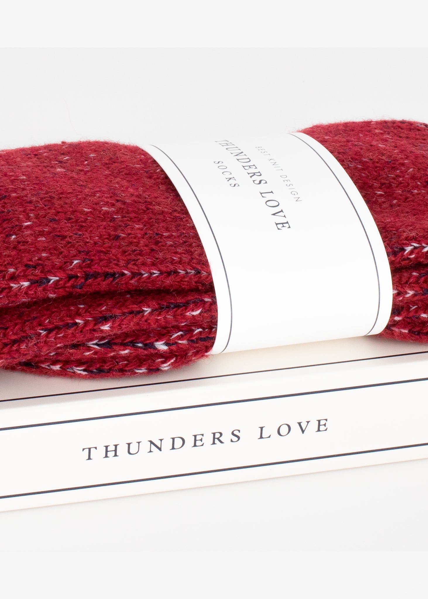 Thunders Love Wool Recycled Burgundy Socks