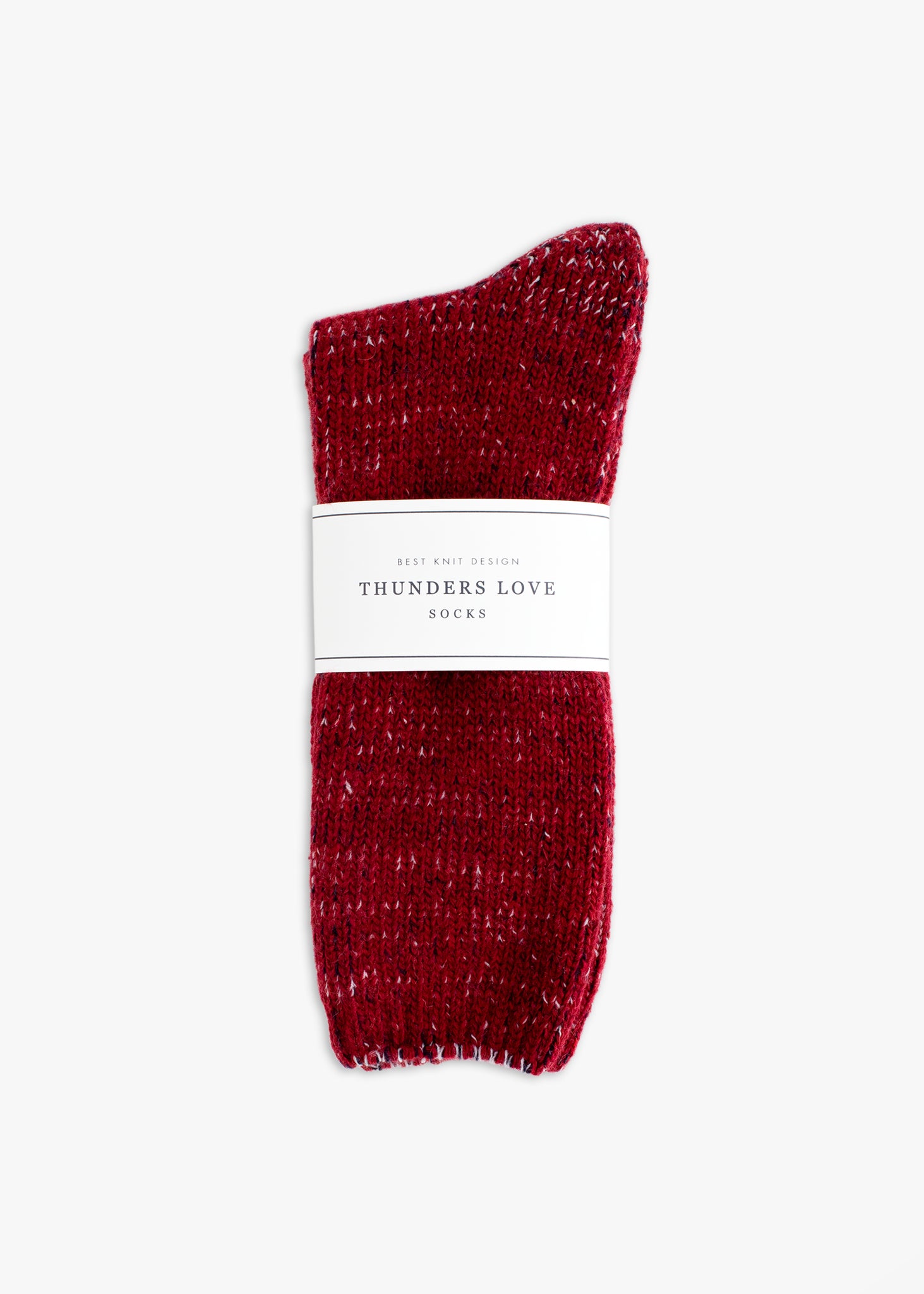 Thunders Love Wool Recycled Burgundy Socks