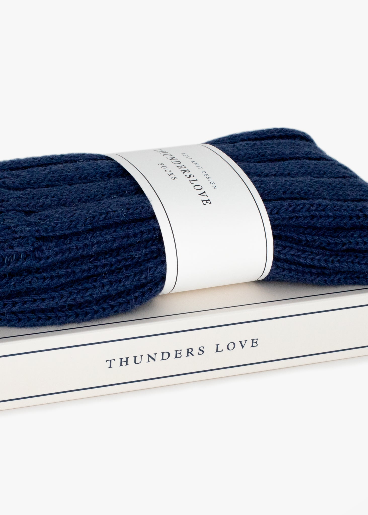 Thunders Love Wool Shetland Navy Socks