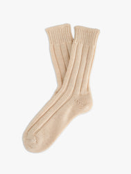 WOOL COLLECTION Shetland Raw White Socks