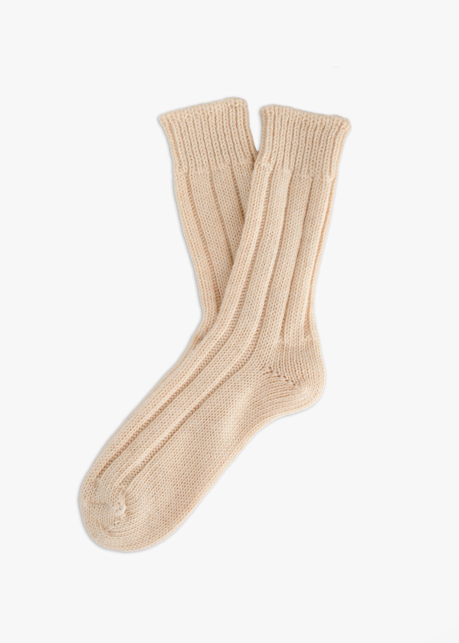 Thunders Love Wool Shetland Raw White Socks