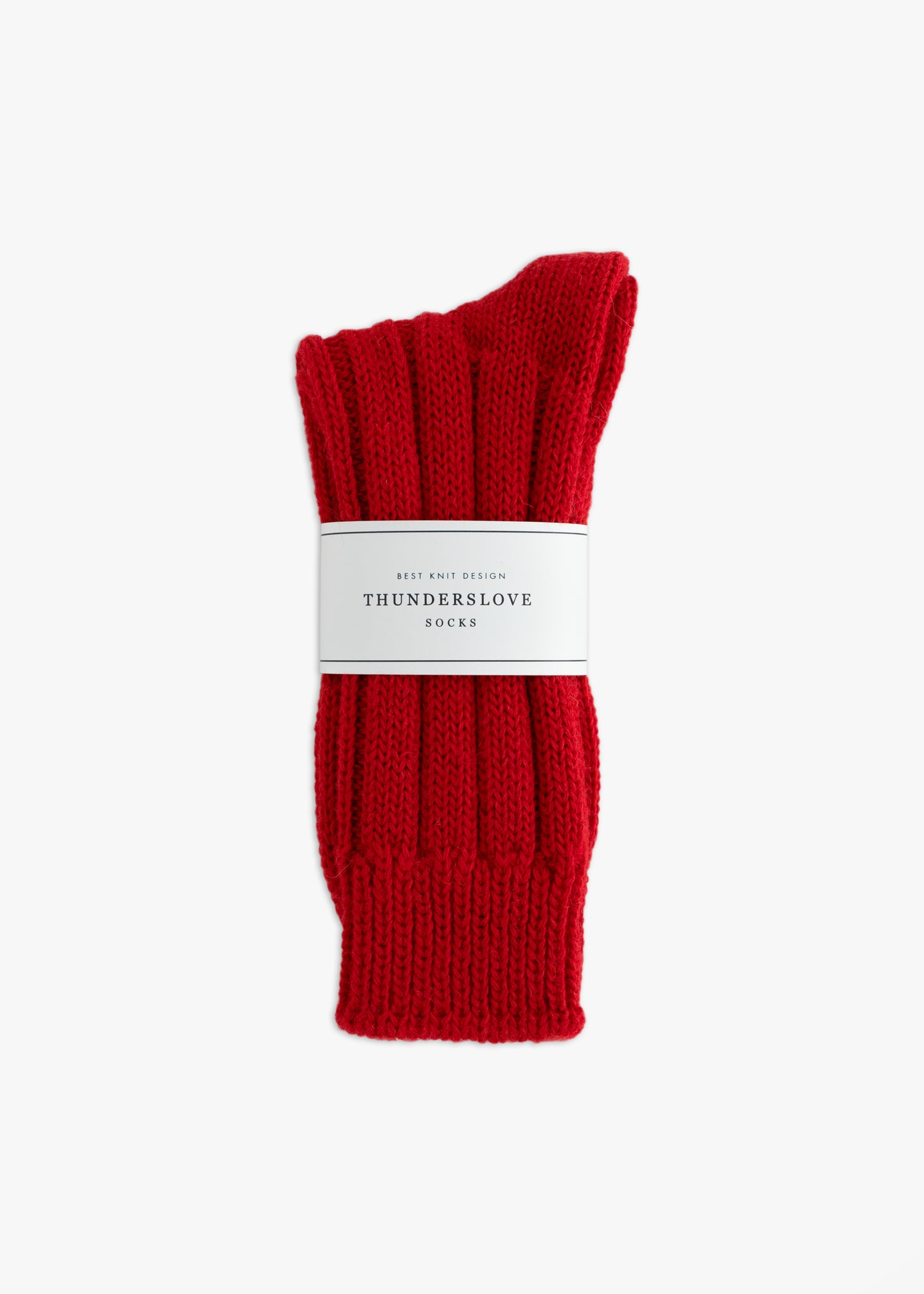 Thunders Love Wool Shetland Red Socks