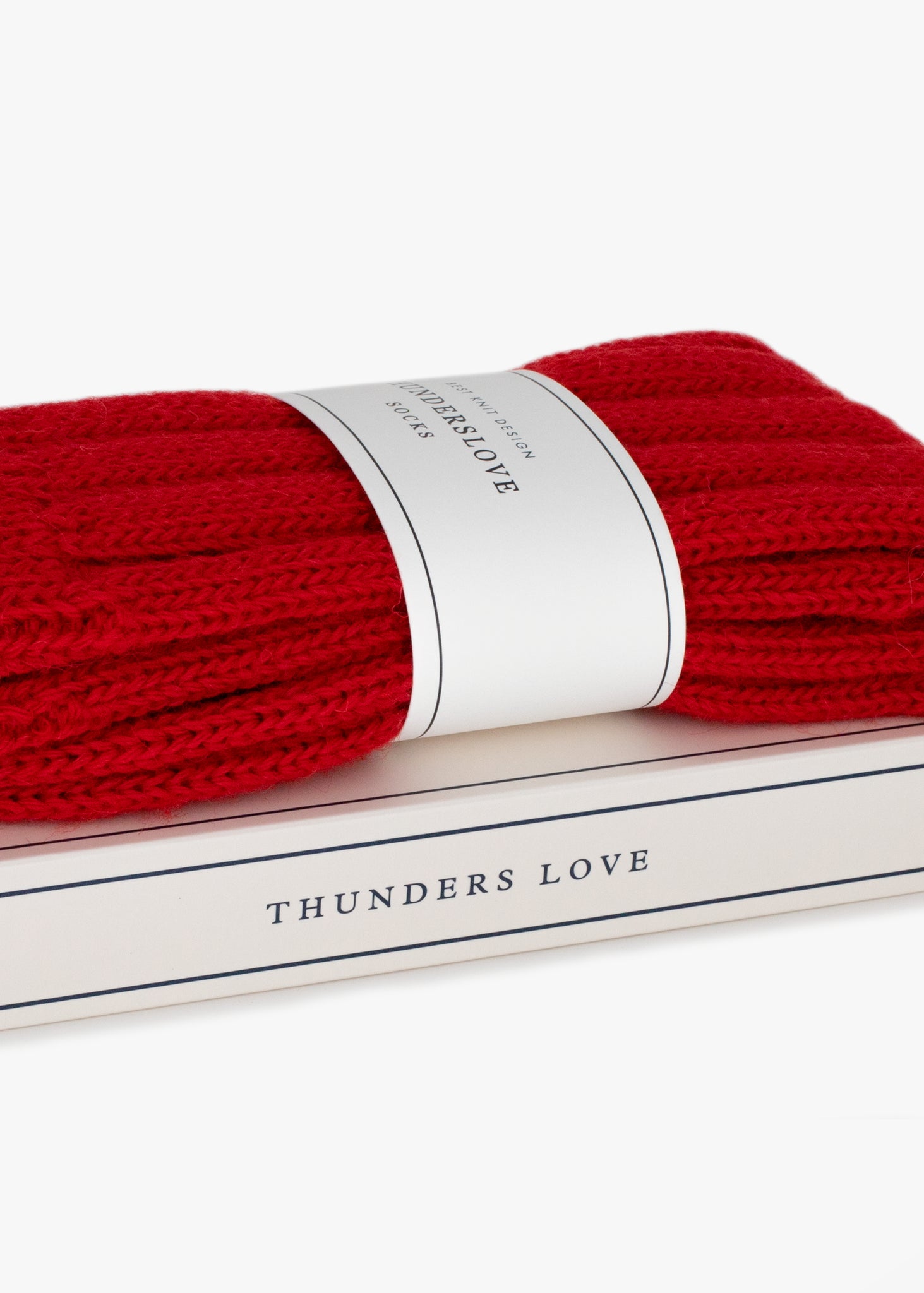 Thunders Love Wool Shetland Red Socks