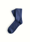 WOOL COLLECTION Smooth Knit Indigo Socks
