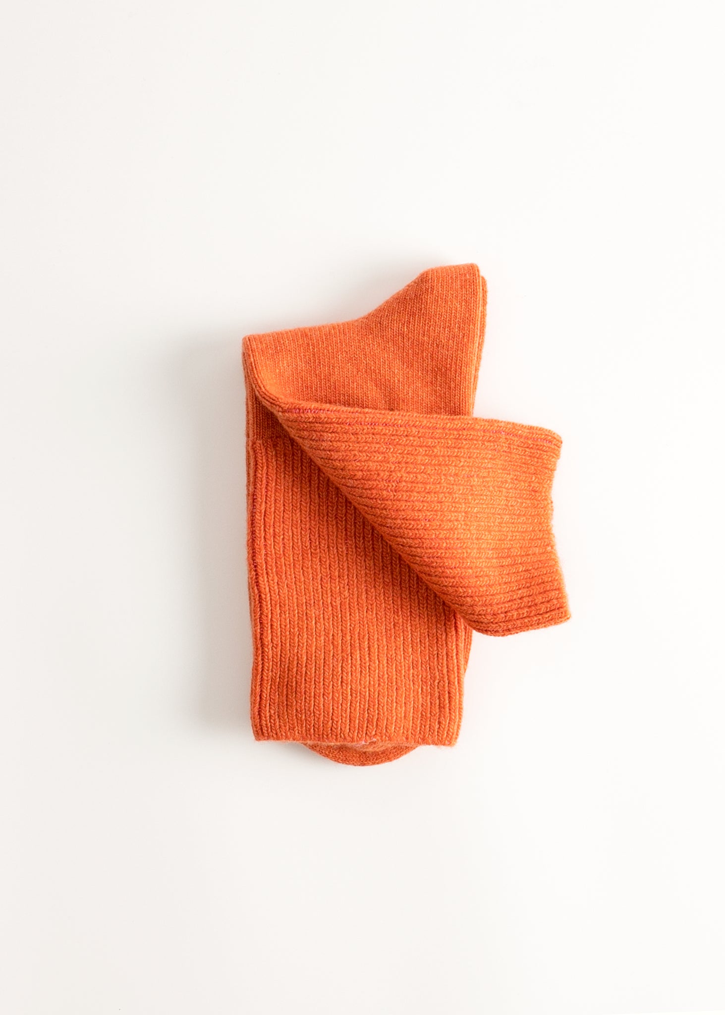 Thunders Love Wool Smooth Knit Orange Socks