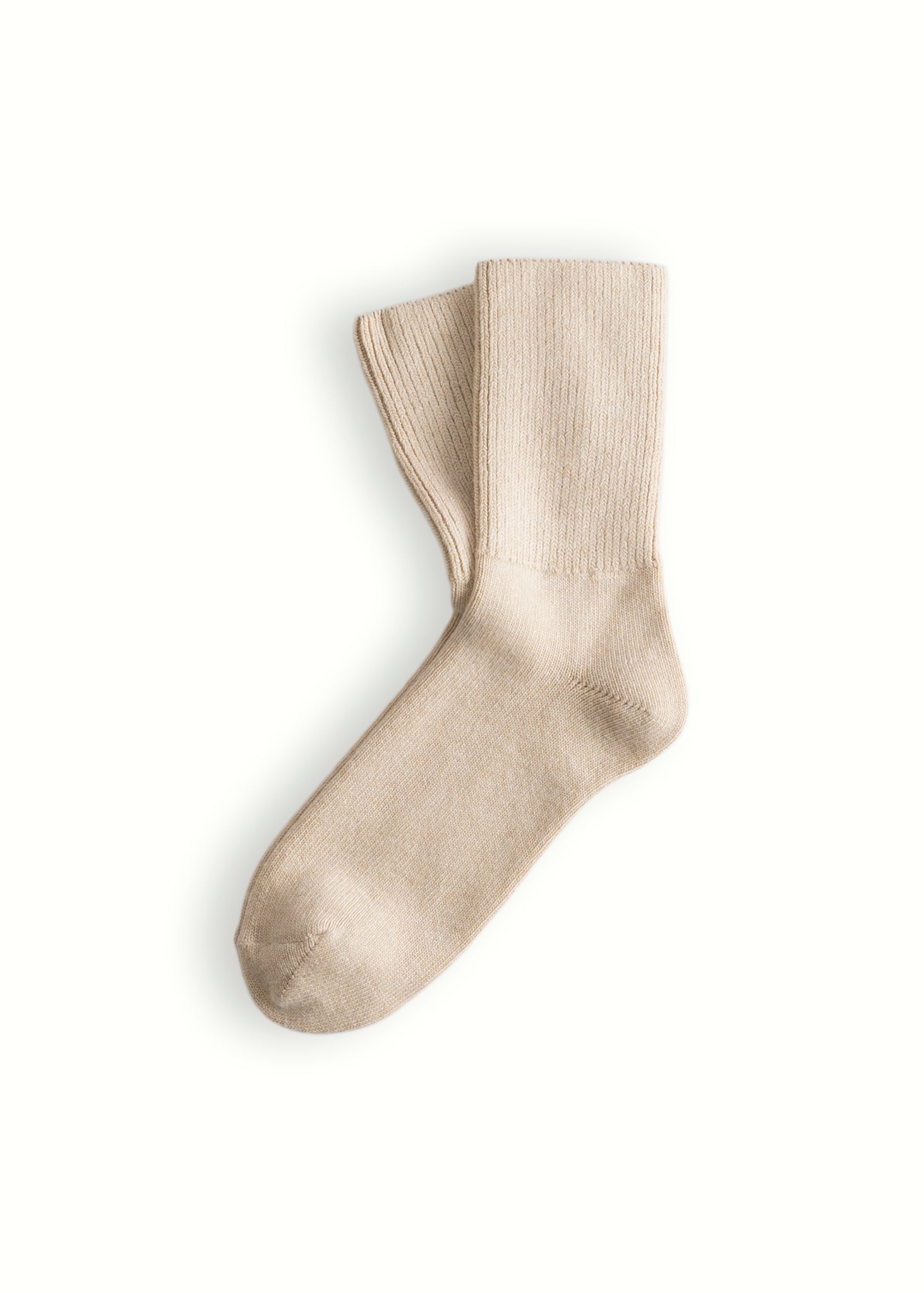 Thunders Love Wool Smooth Knit Raw White Socks