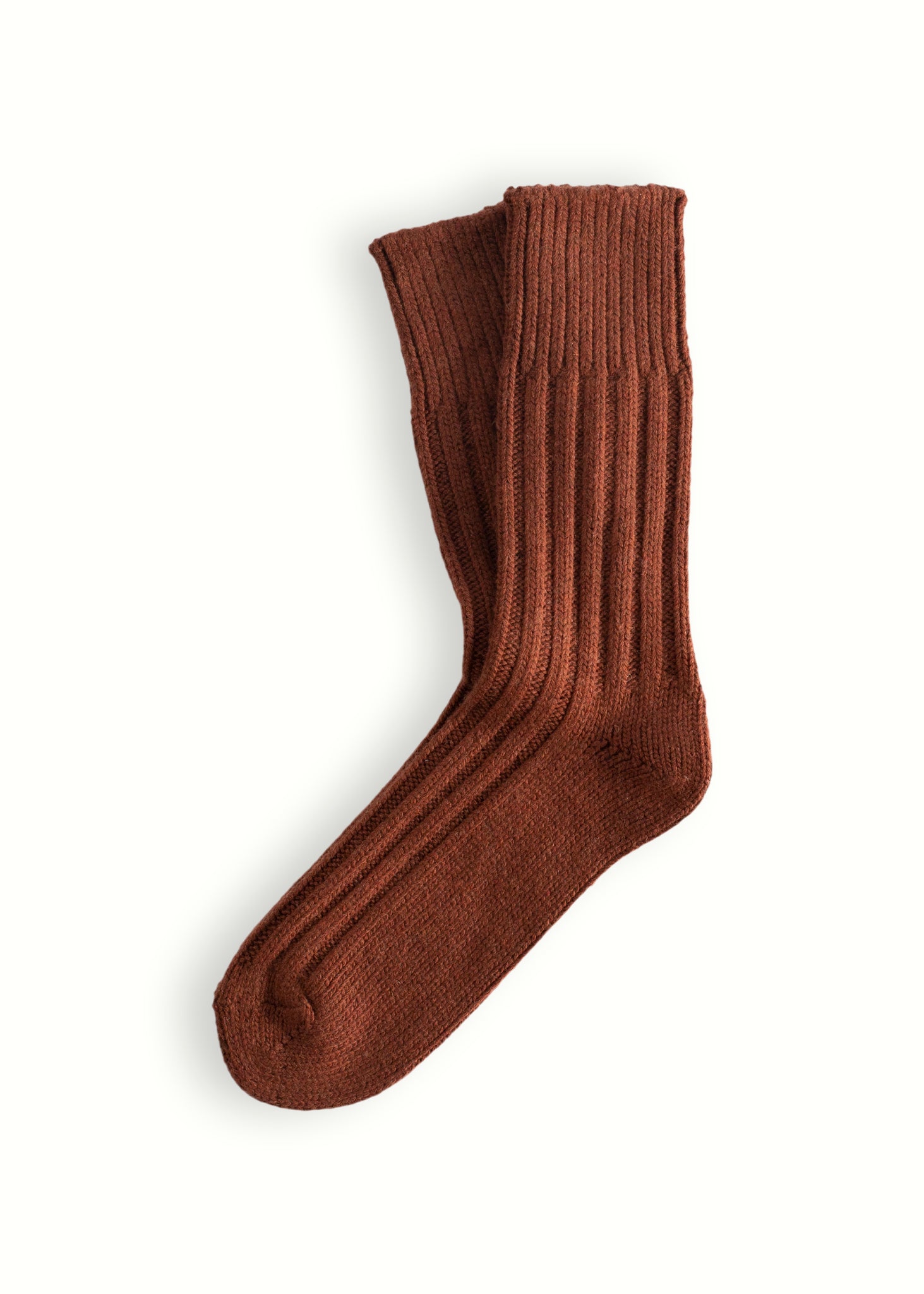 Thunders Love Wool Solid Brown Socks