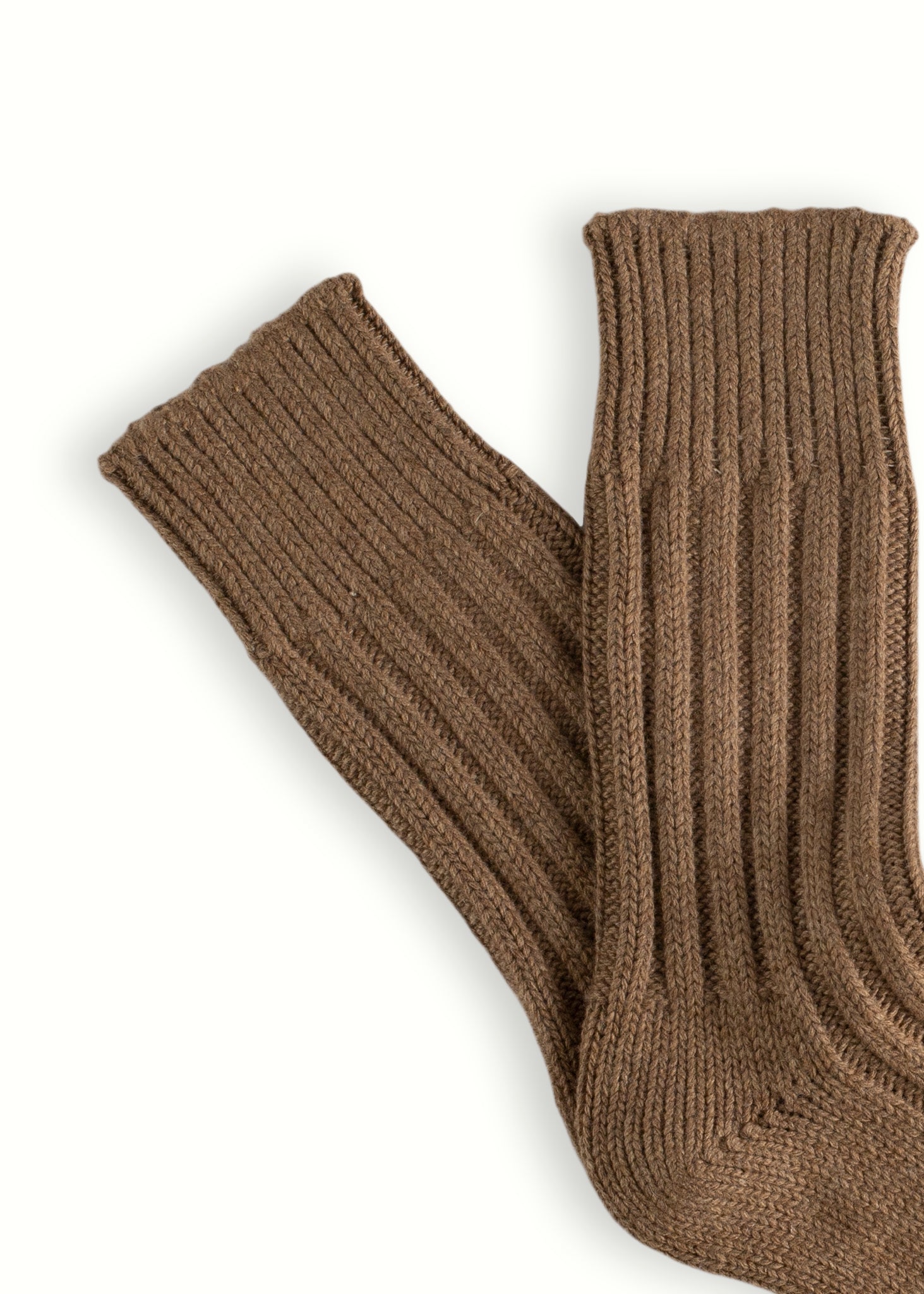 Thunders Love Wool Solid Camel Socks