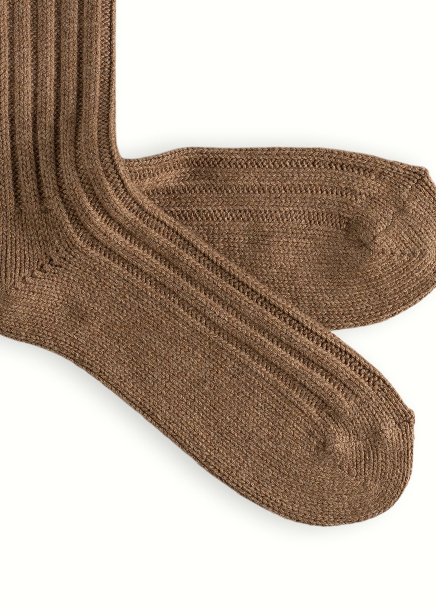 Thunders Love Wool Solid Camel Socks