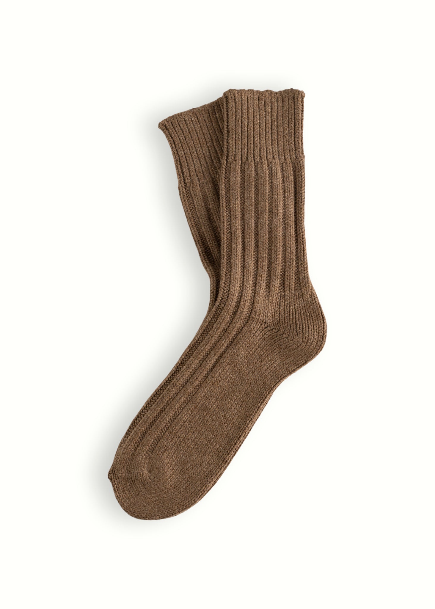 Thunders Love Wool Solid Camel Socks