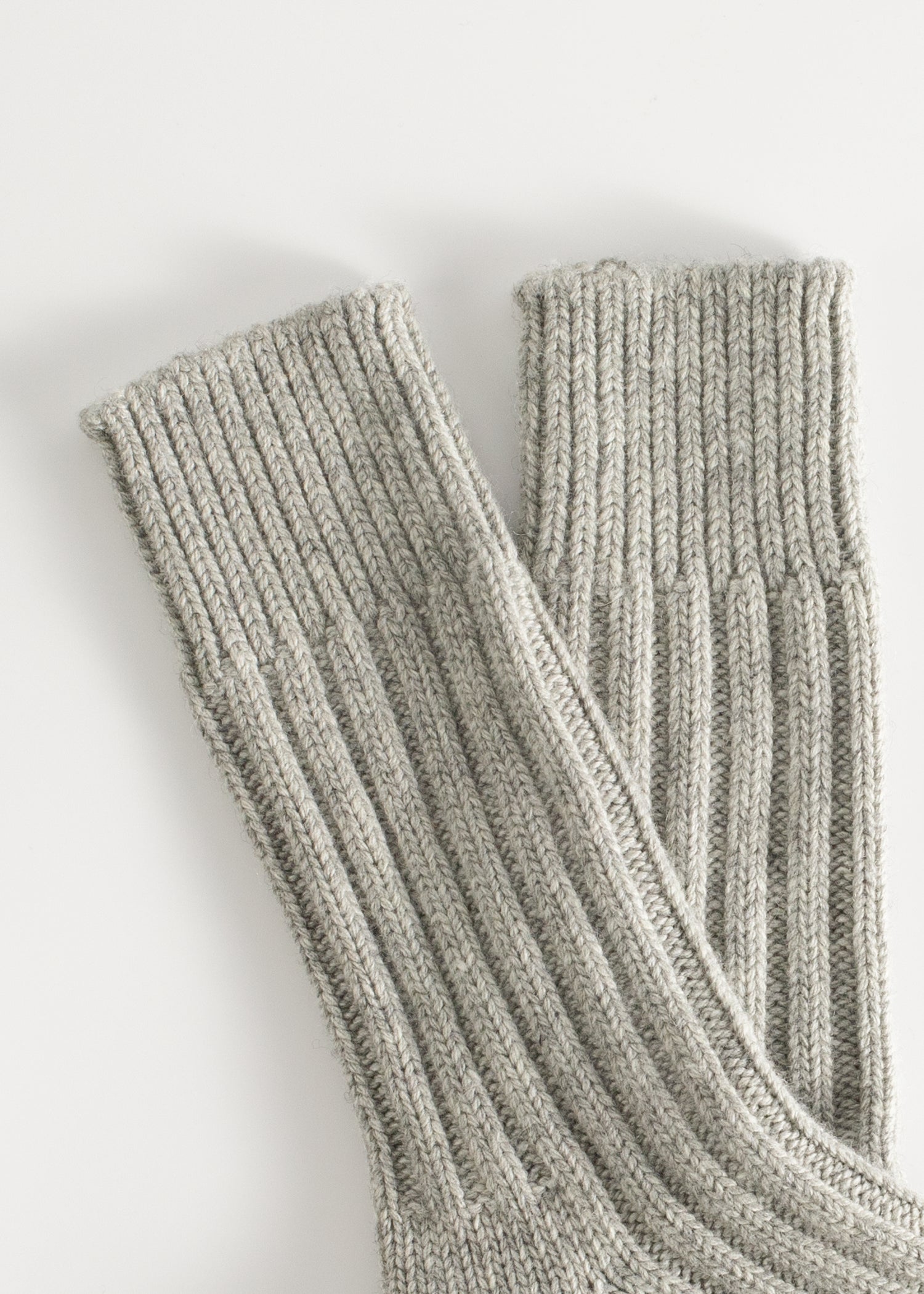 Thunders Love Wool Solid Light Grey Socks