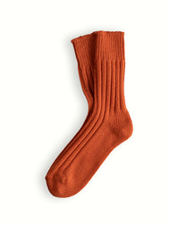 WOOL COLLECTION Solid Orange Socks