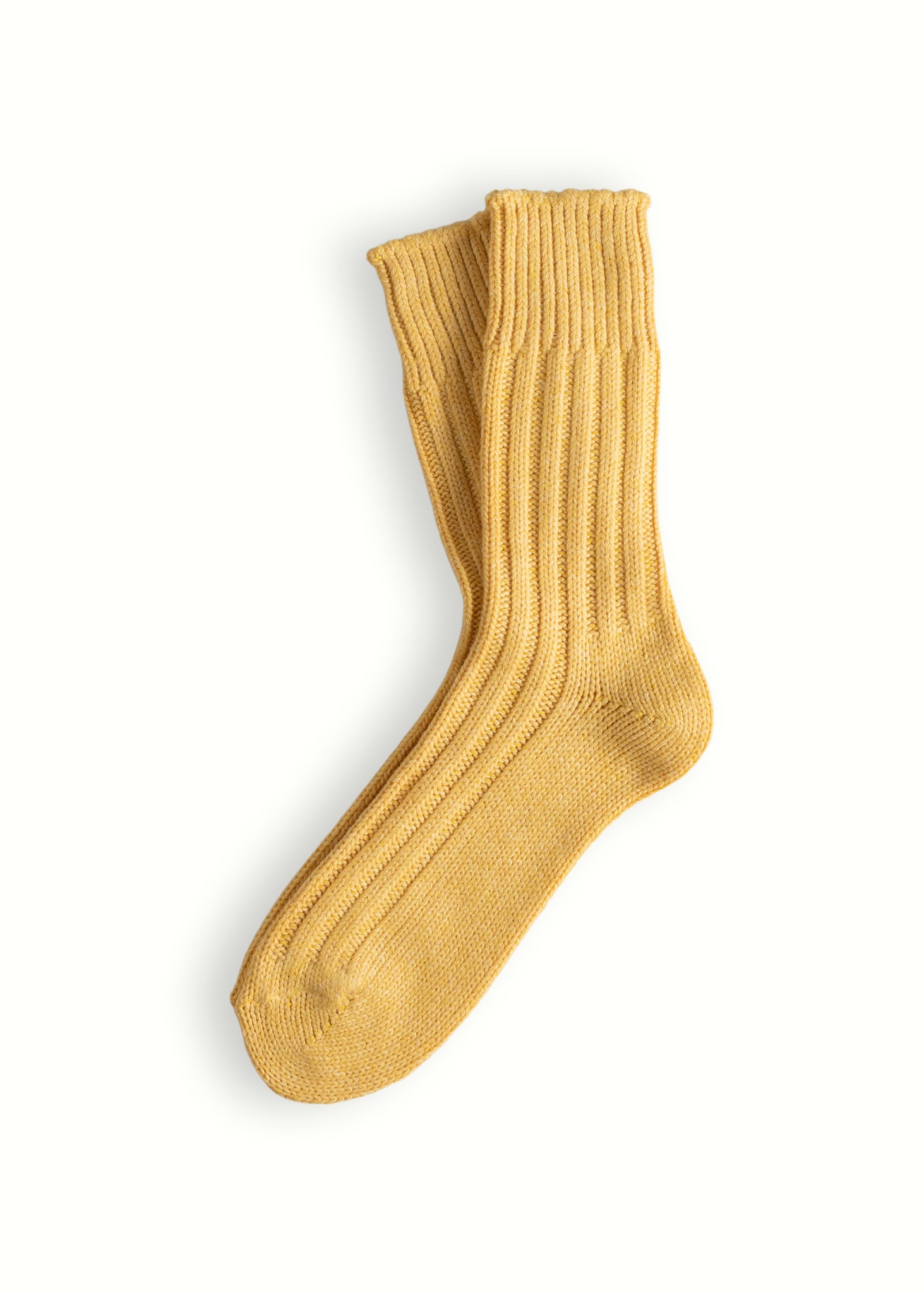 Thunders Love Wool Solid Soft Yellow Socks